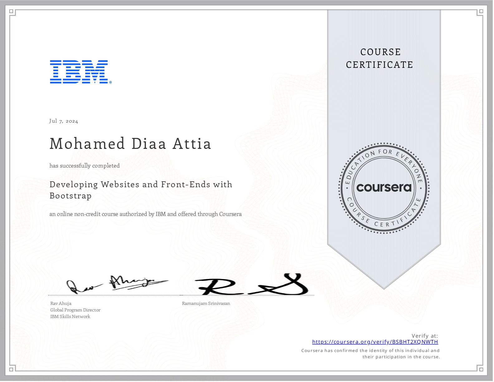 Certificate